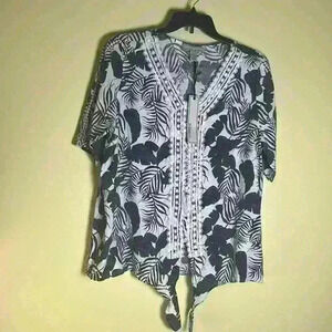 By Disign floral print women blouse.